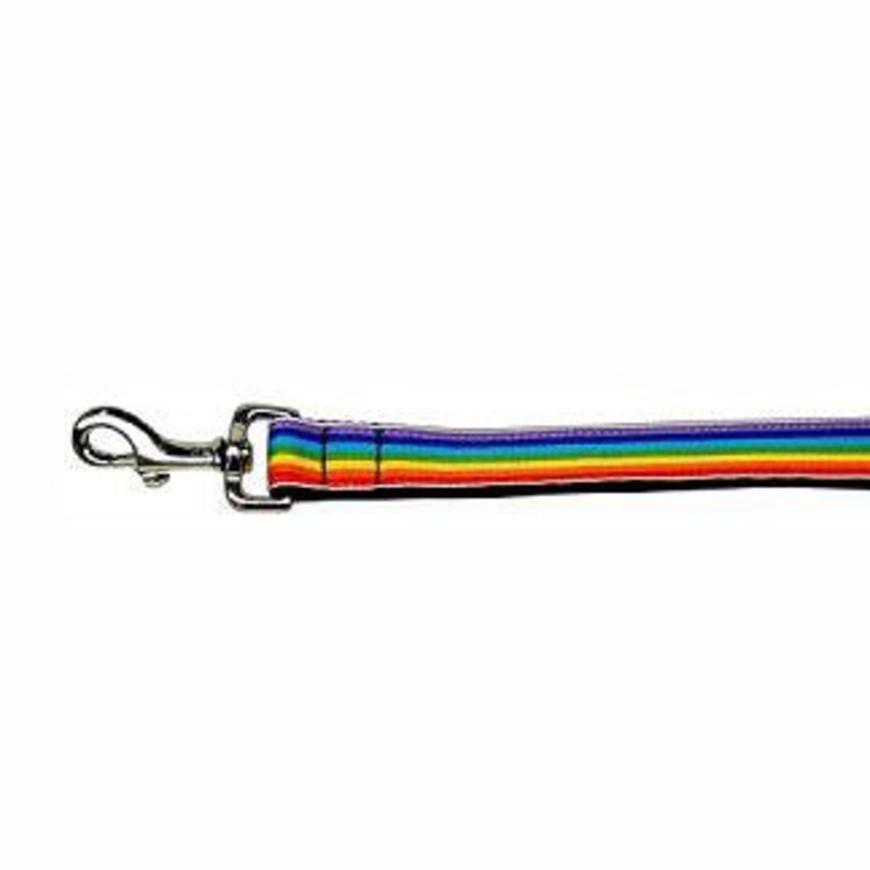 LOVE MY PUP | Rainbow Striped Nylon Leash