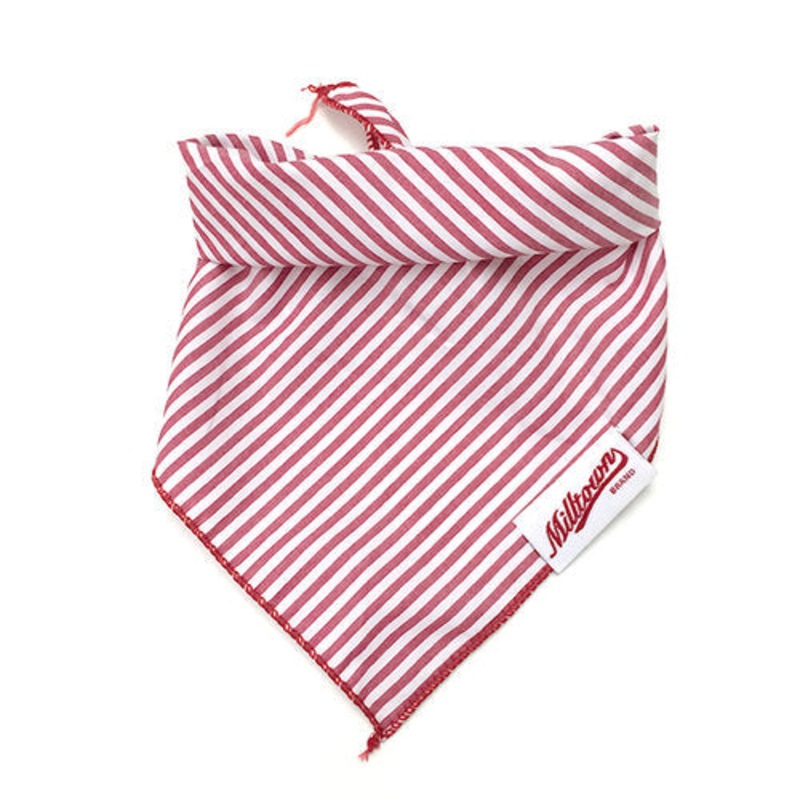 M.N. DAVIS & SON | Dog Bandana in Red Pin Stripe