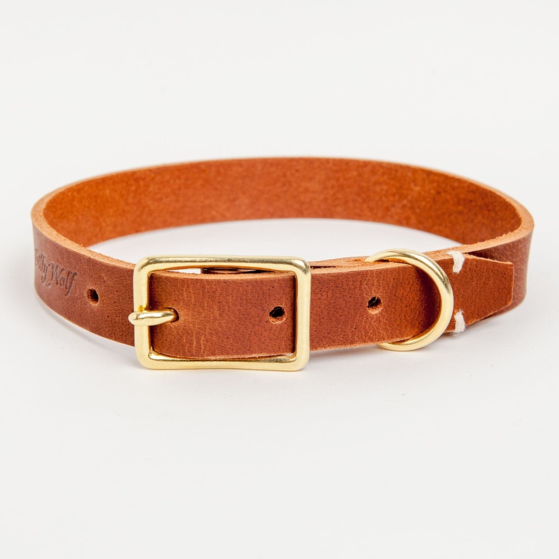 Rambler Leather Dog Collar in Terra