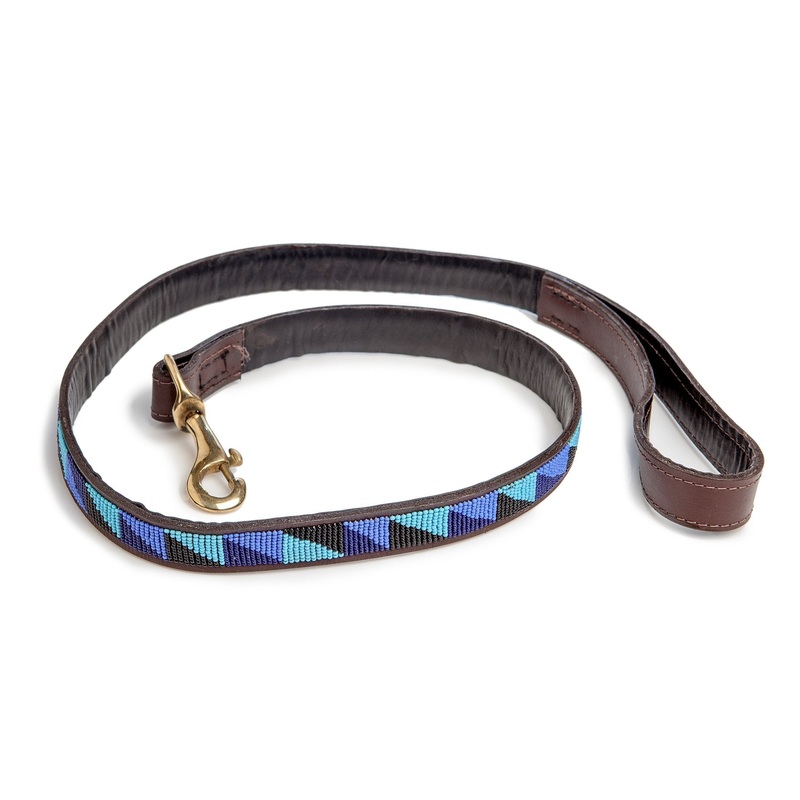 BEADWORKS KENYA | Ziggy Blue Beaded Leash
