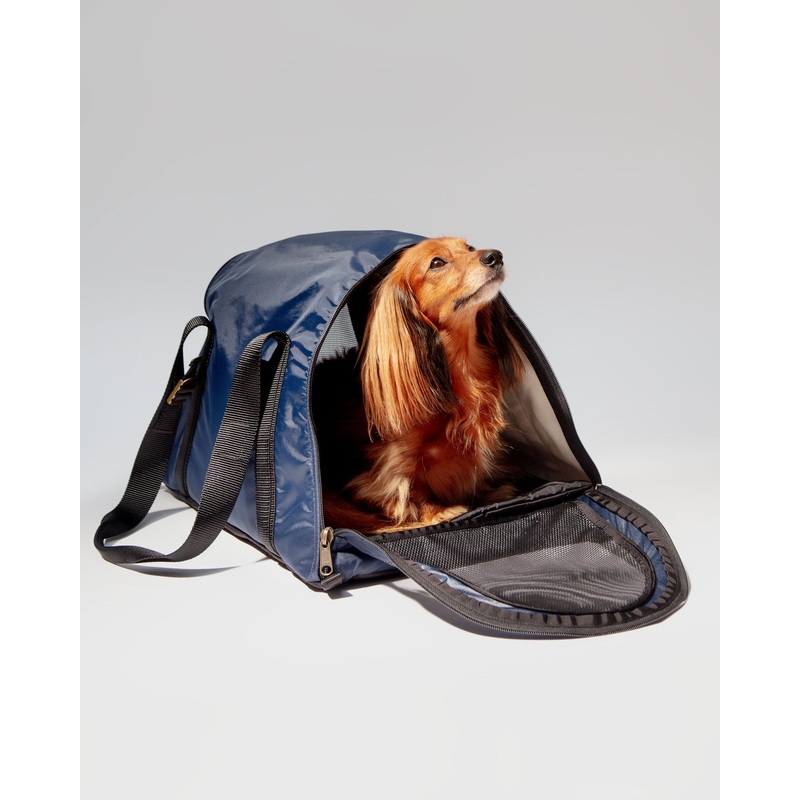Cotton Ripstop Airline Carrier in Navy Nylon (DOG & CO. Exclusive – Made in the USA)