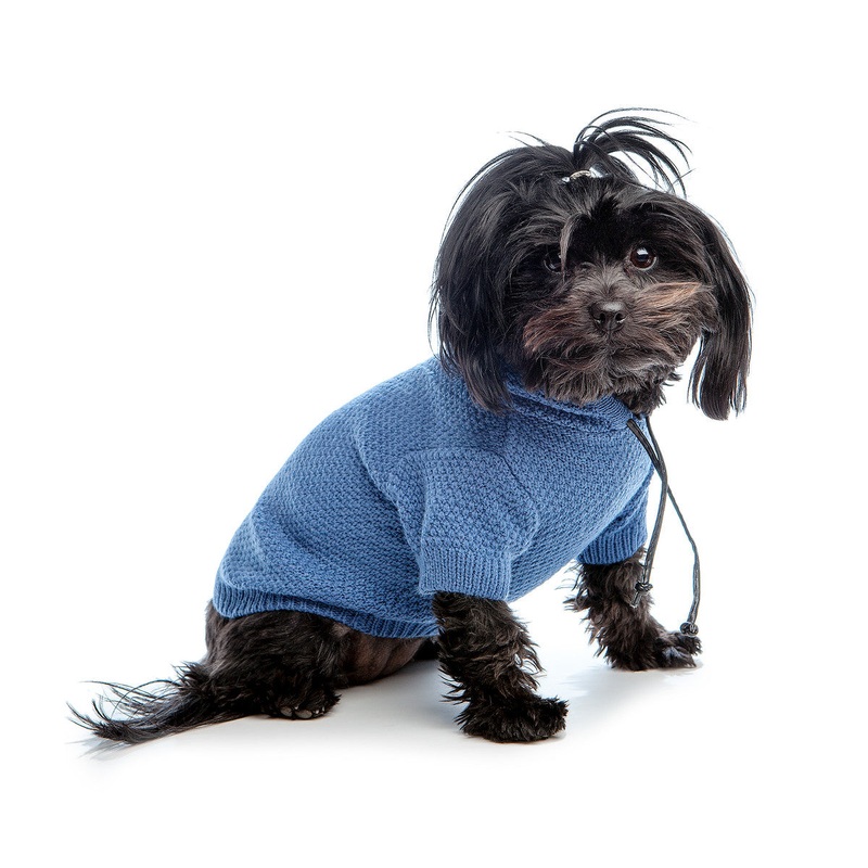 DNY | Fine Knit Beach Hoodie in Sea Blue