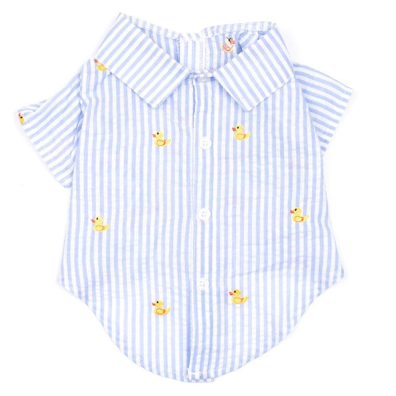 Rubber Duck Shirt in Light Blue Stripe