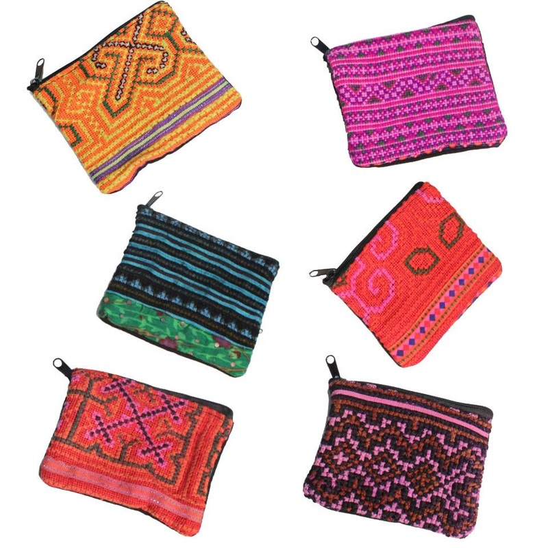 ZIG ZAG ASIAN COLLECTION | Embroidered Zipper Pouch