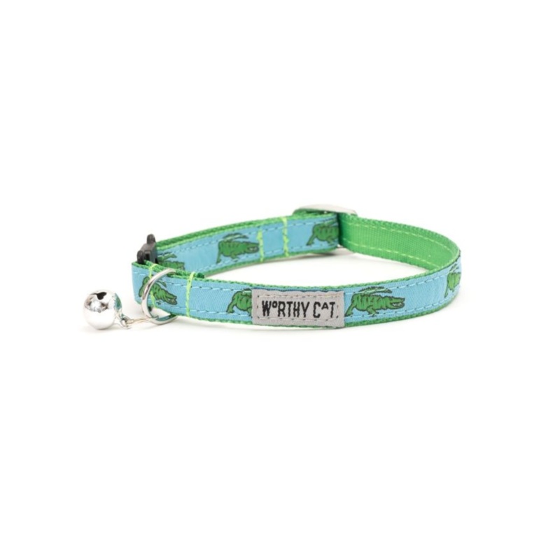 Alligator Cat Collar|Blue|Pink