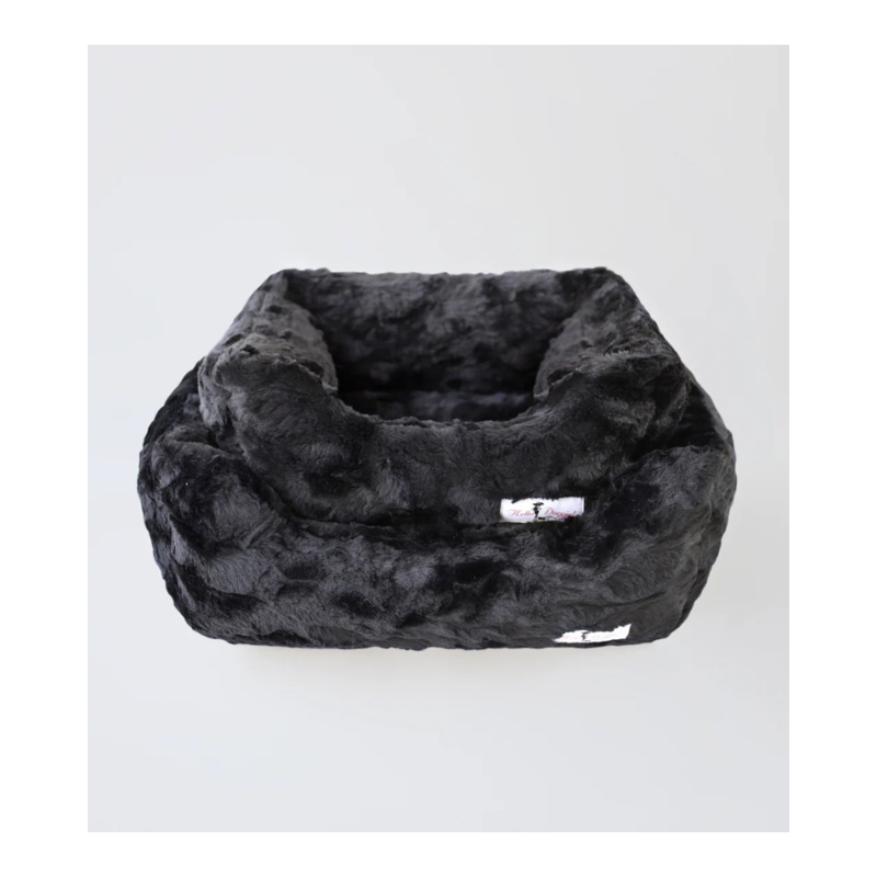 Bella Collection Faux-Fur Dog Bed in Black (Custom/Direct-Ship) (Made in the USA)