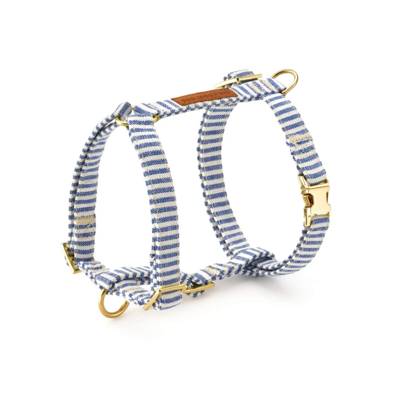 Lake Blue Stripe Dog Harness|X-Small|Small|Medium|Large