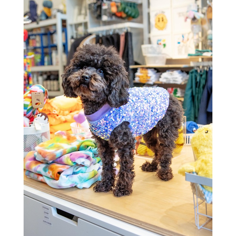 Lavender Sequin Dog Shirt (Made in the USA) (FINAL SALE)