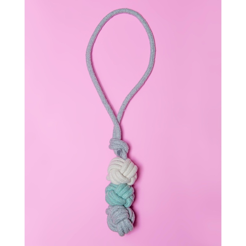 Mint Ice Cream Dog Rope Ball Toy