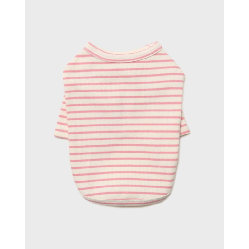 Striped Dog T-Shirt in Pink (FINAL SALE)