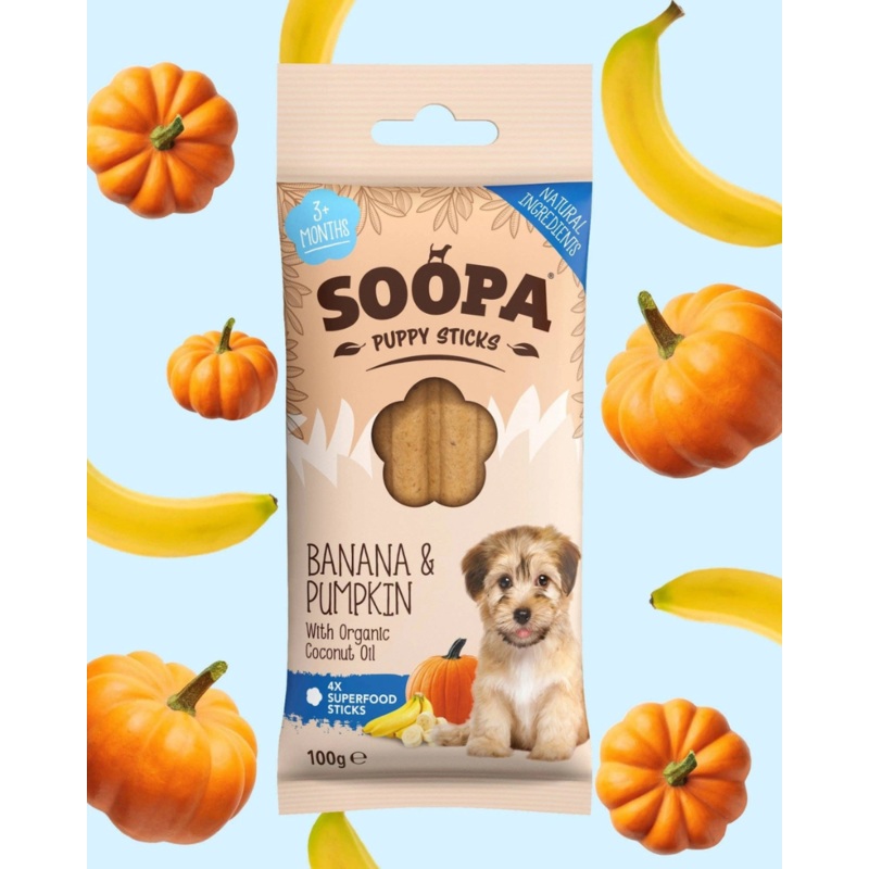 Banana & Pumpkin Dental Dog Sticks (For Puppies)