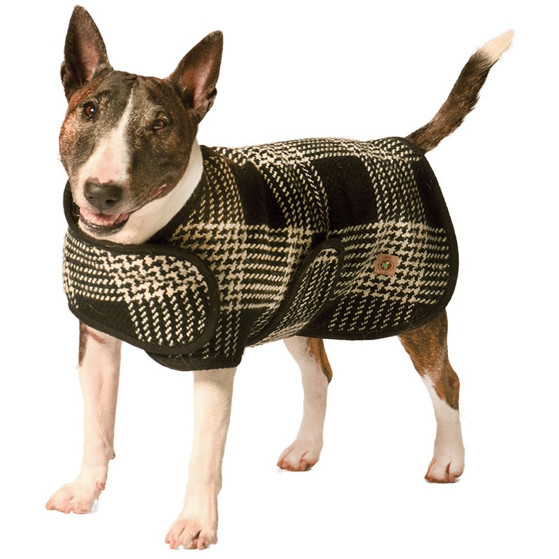 CHILLY DOG | Black & White Plaid Coat