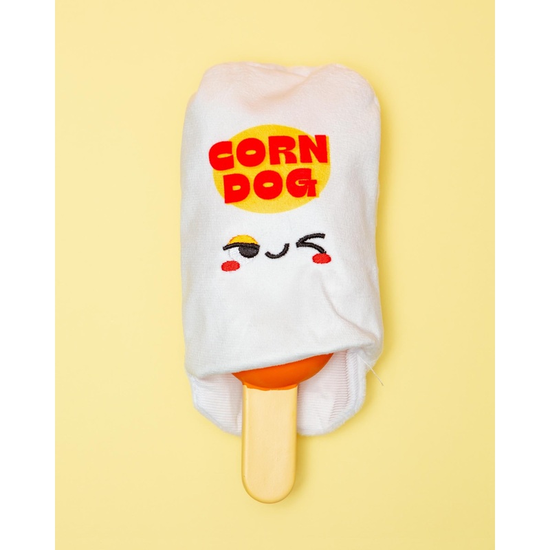 Corn dog Dog Squeaky + Crinkle Dog Toy (FINAL SALE)