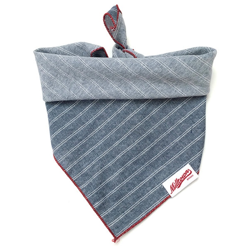 M.N. DAVIS & SON | Dog Bandana in Indigo Stripe