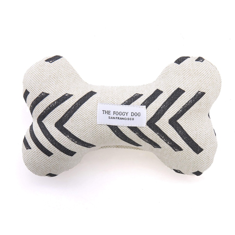 THE FOGGY DOG | Modern Mudcloth Dog Bone Toy