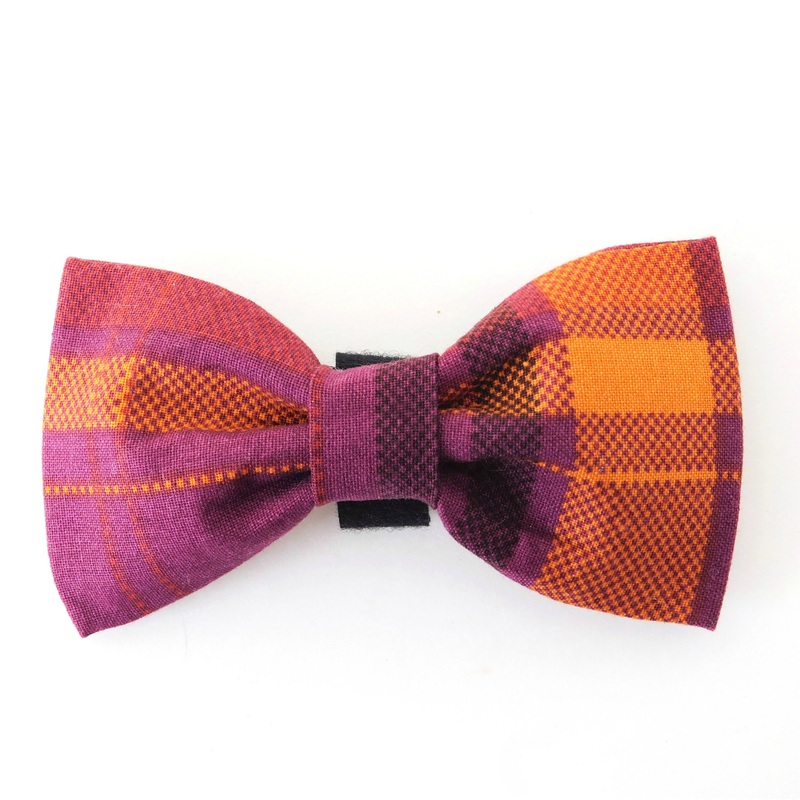 CHARLOTTE’S PET | Purple Plaid Bow Tie