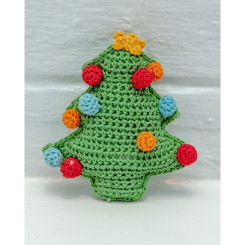Christmas Tree Organic Knit Dog Toy