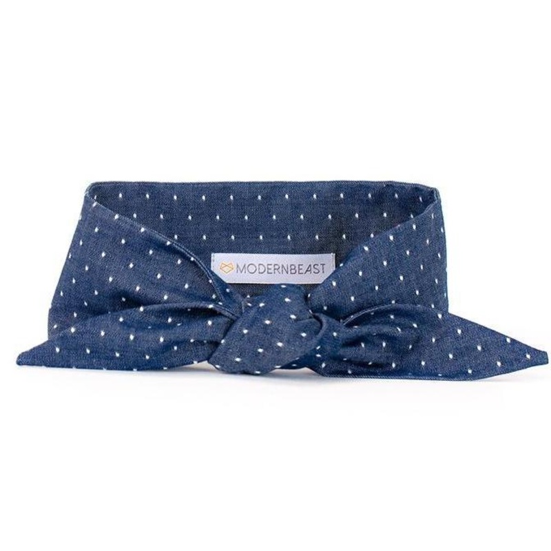MODERN BEAST | Neck Tie in Polka Dot Denim