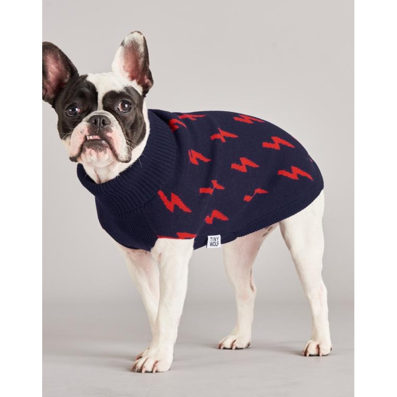 TINY WOLF | Lightning Bolt Dog Sweater