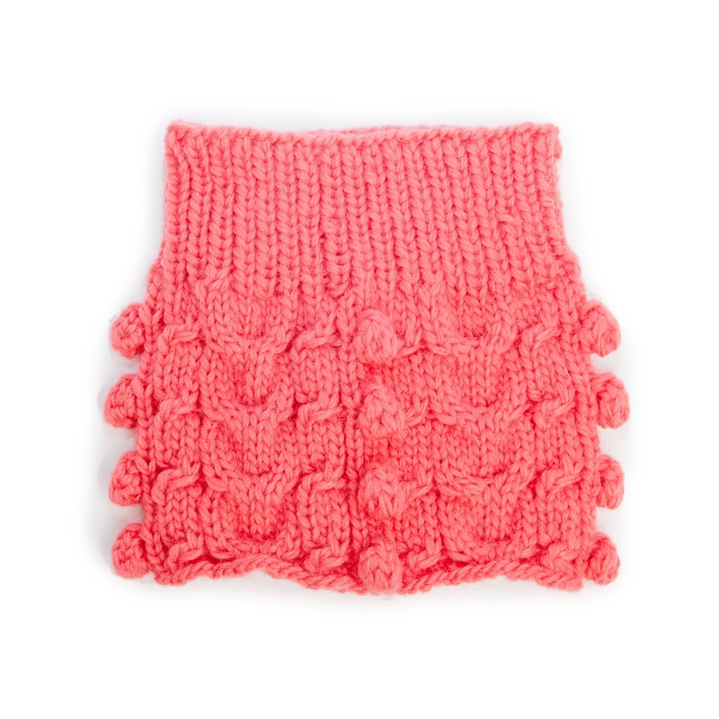 WARE of the DOG | Bobble Turtleneck Scarf in Pink