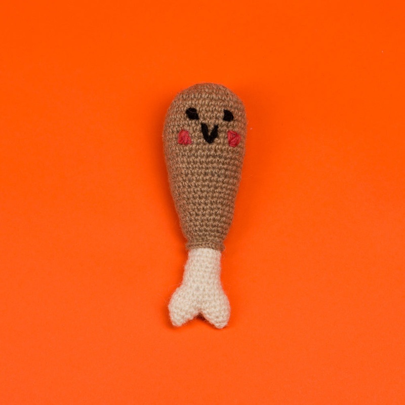 WARE of the DOG | Hand Knit Drumstick Toy