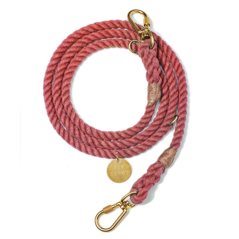 FOUND MY ANIMAL | Adjustable Rope Lead in Nantucket Red