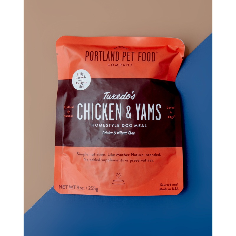 Tuxedo’s Chicken & Yams Meal Pouch for Dogs (Made in the USA)