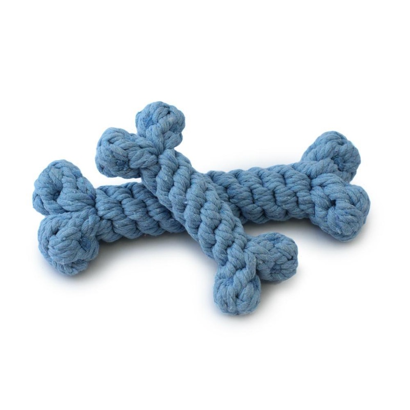HARRY BARKER | Rope Bone Toy in Blue