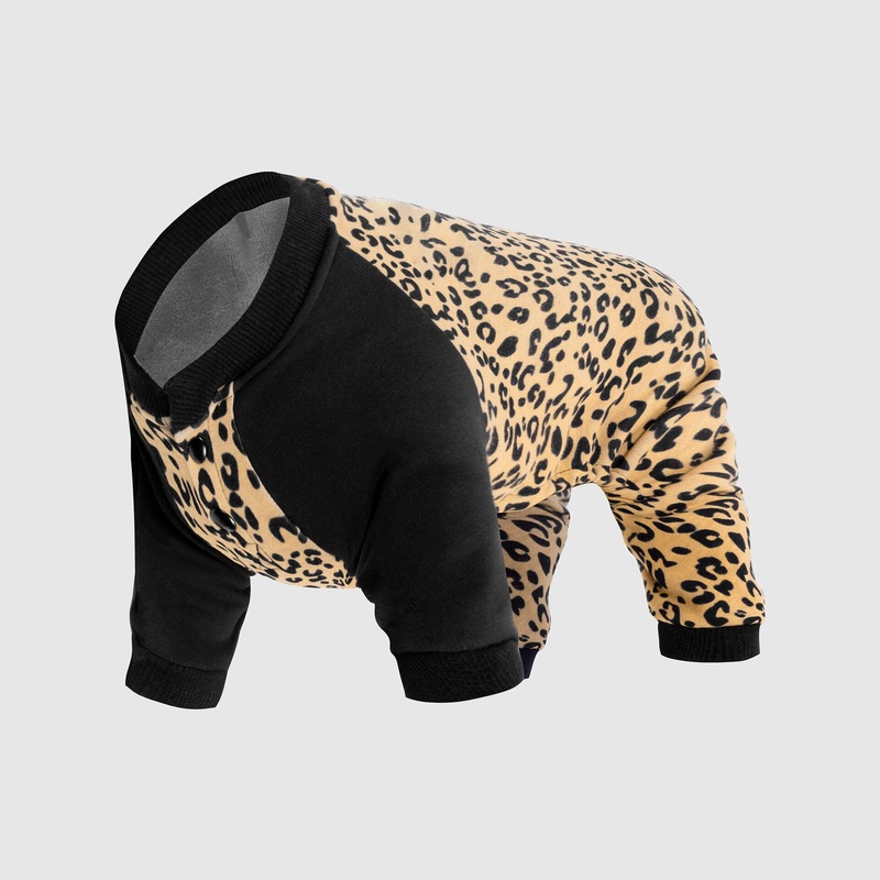 CANADA POOCH | Frosty Fleece Sweatsuit in Leopard
