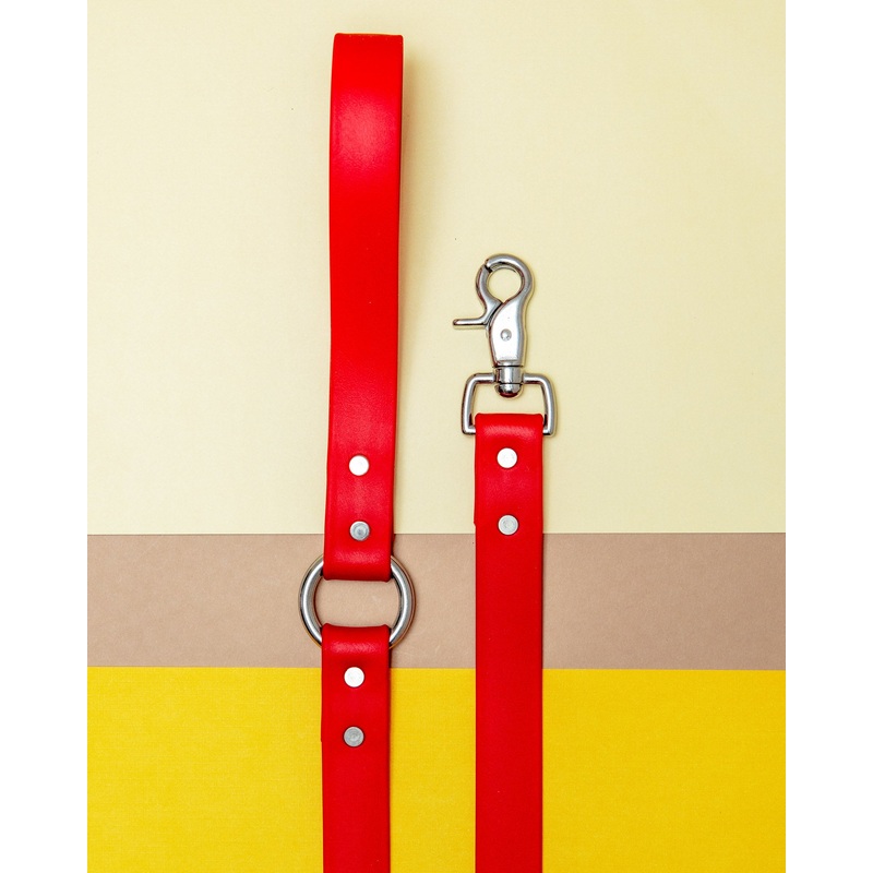 City Leash in Real Red (Made in the USA)