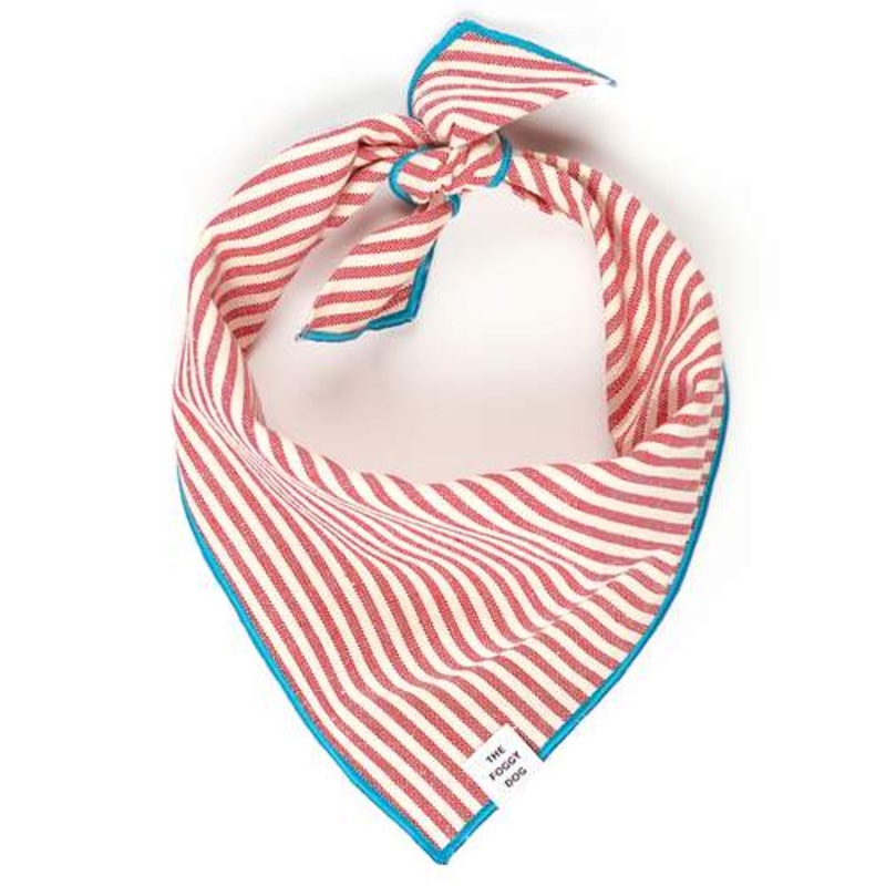 Red Stripe Dog Bandana|Small|Medium|Large