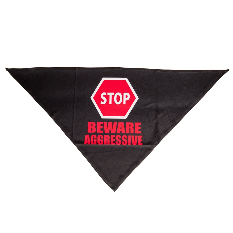 YELLOW DOG DESIGN | Beware Aggressive Sign Bandana