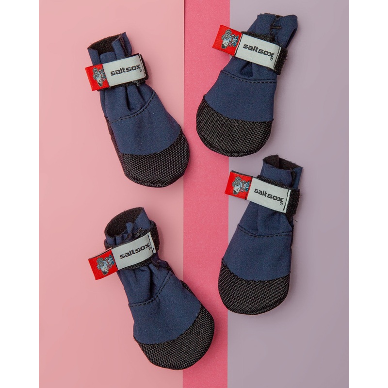 SaltSox Fleece-Lined Dog Booties in Navy