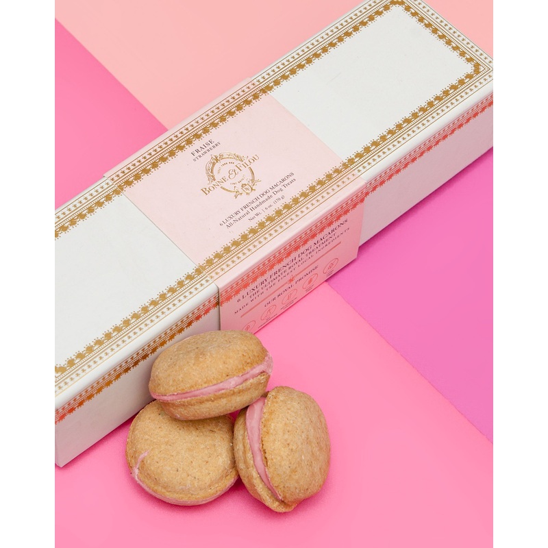 Strawberry Macarons Dog Treat Box Set << FINAL SALE >>