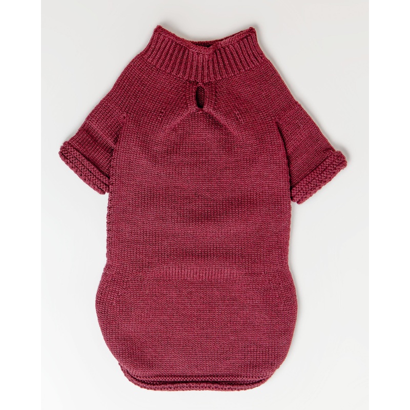 The Mabel Dog Sweater in Wine (FINAL SALE)