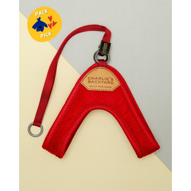 Adjustable Easy Dog Harness in Red