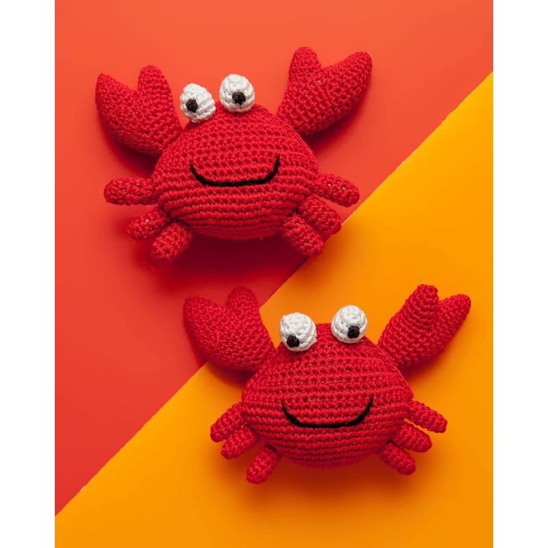 Crab Squeaky Knit Dog Toy|One Size