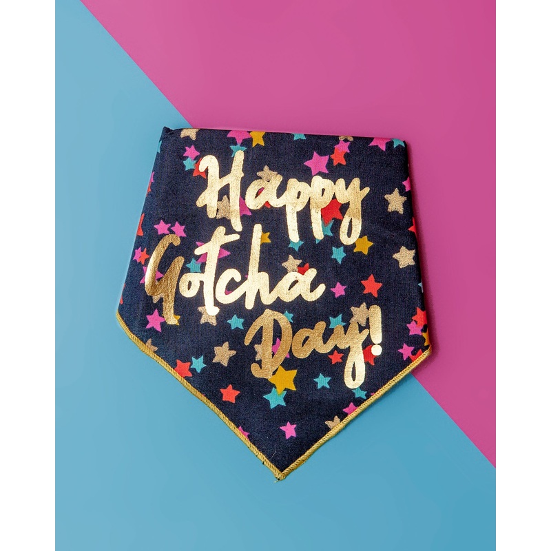 Happy Gotcha Day Dog Bandana|Medium|Large