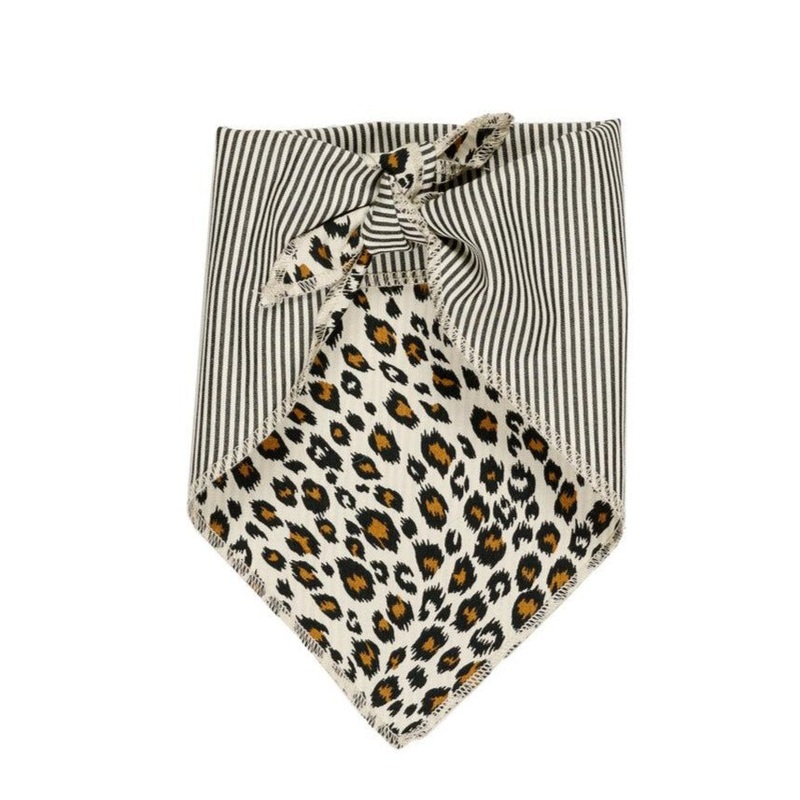 Leopard and Stripe Reversible Bandana (FINAL SALE)