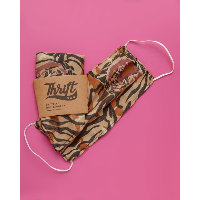 Matching Face Mask & Dog Bandana Set in Go Exotic << FINAL SALE >>