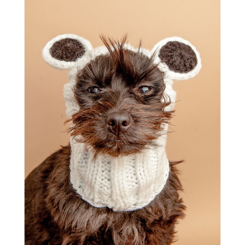 Knit Panda Dog Snood (FINAL SALE)