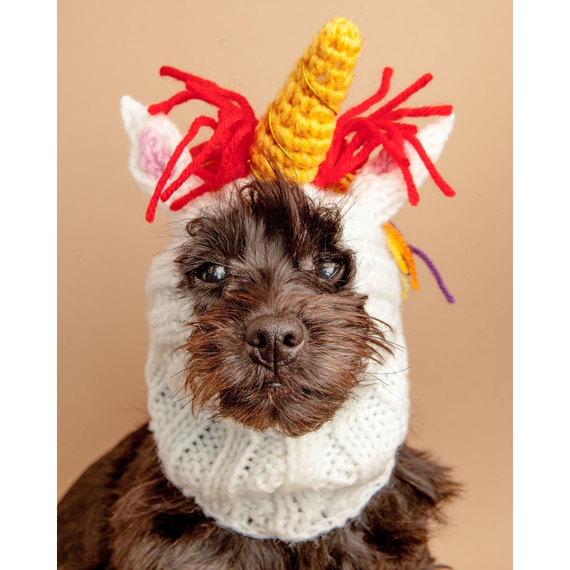 Knit Unicorn Dog Snood|Small|Medium|Large