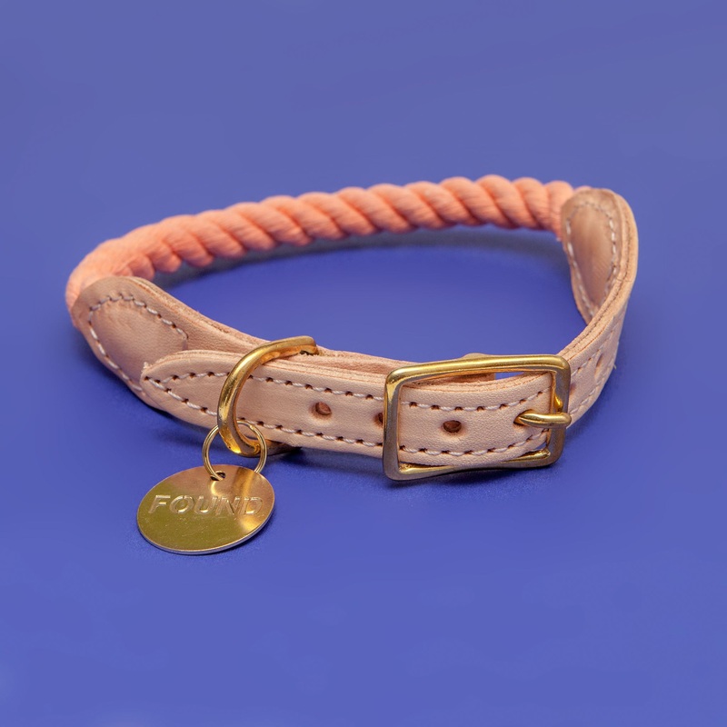 Rope Collar in Peach|X Small|Small|Medium|Large|XLarge