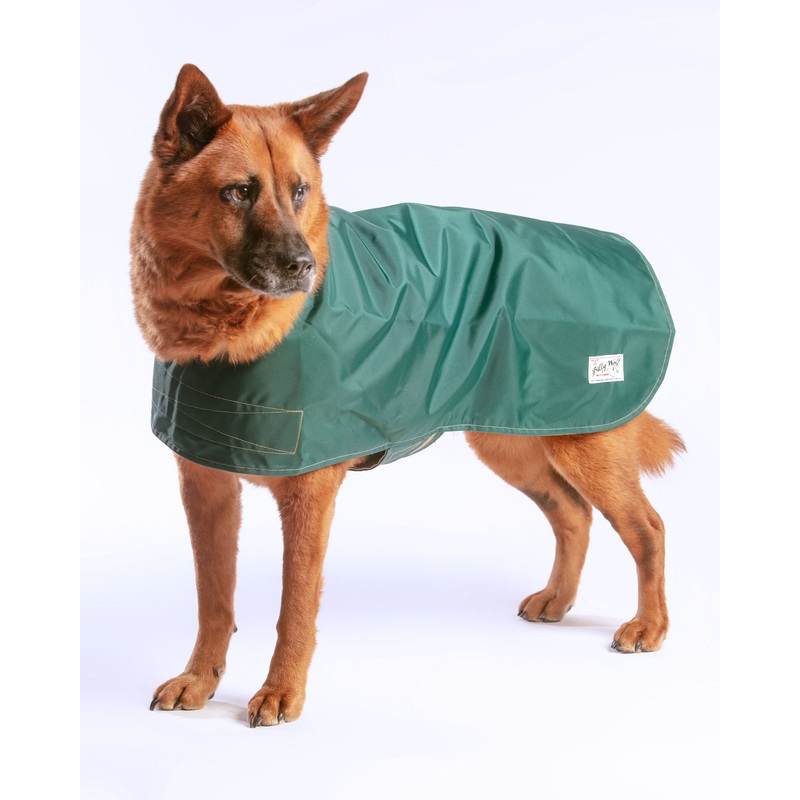 Carson Reversible Dog Raincoat in Green & Tan (Made in the USA) << FINAL SALE >>