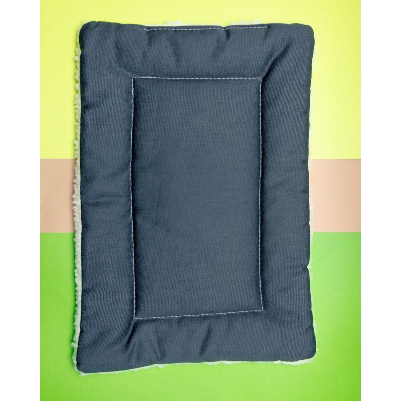 Charcoal Gray Denim & Sherpa Pet Napping Mat (Made in the USA)