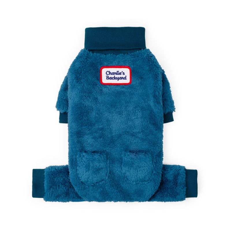 Monster Fleece Warmer Dog Onesie in Teal (FINAL SALE)