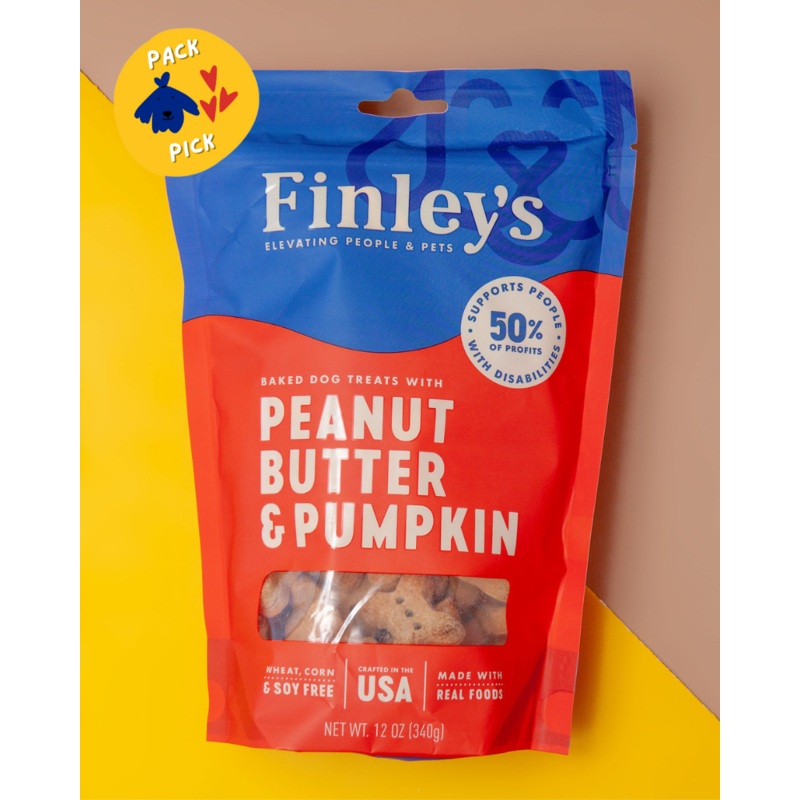 Peanut Butter & Pumpkin Crunchy Dog Biscuits