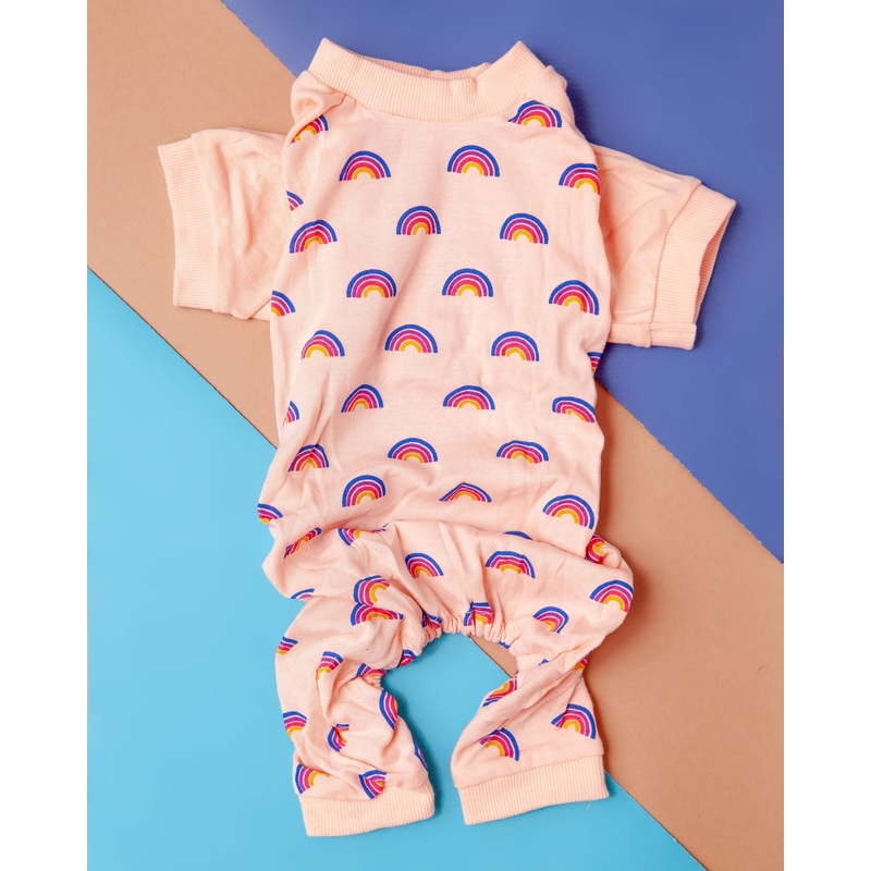 Retro Rainbow Dog Pajamas (FINAL SALE)
