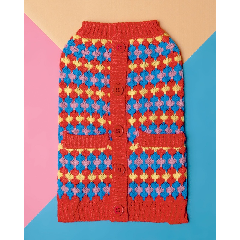 Tangerine Dreams Small Dog Cardigan Sweater (FINAL SALE)