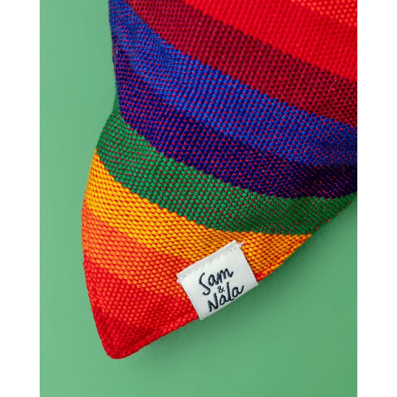 A Case Of Stripes Dog Bandana in Rainbow (FINAL SALE)